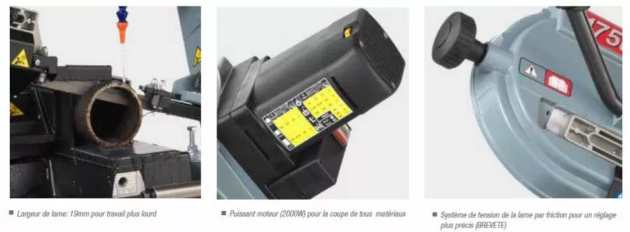 Scie à Ruban Stationnaire Métal FEMI Descente Manuelle - Coupe Max. 155mm - 1750XL – Image 3