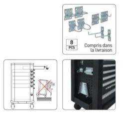 Servante D'atelier Pro-Line P407 EVA KRAFTWERK 280 Pièces - 102.400.530