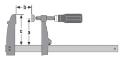 Presse à Vis Avec Frein Et Manche Bois Serrage 100cm URKO Tige 35x8mm Saillie 120mm - 1514100