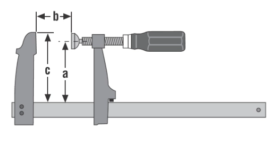 Presse Ă Vis Avec Frein Et Manche Bois Serrage 50cm URKO Tige 35x8mm Saillie 120mm - 1514050