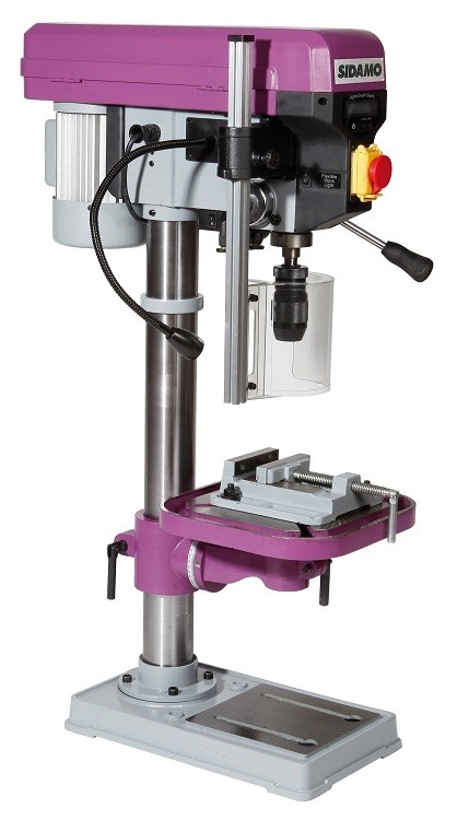 Perceuse à Colonne SIDAMO PE22A Mono - 550W - Avec étau, Mandrin Et Jeu De Brides - 20502055