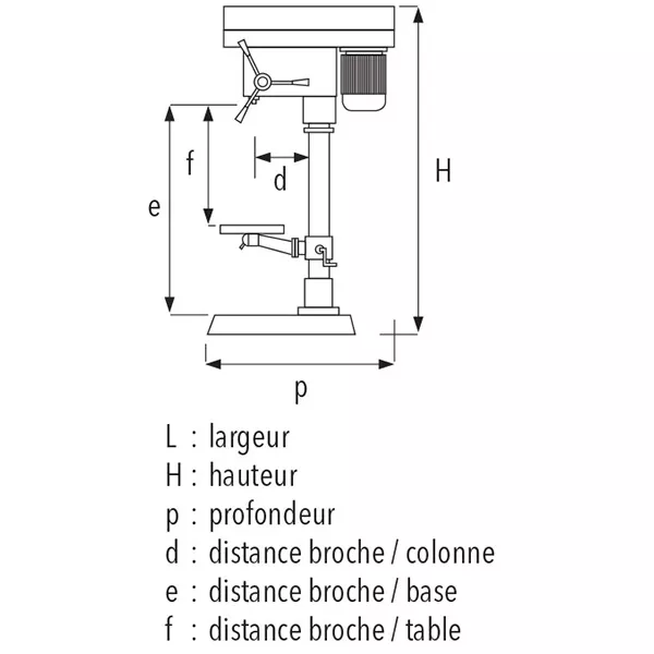 Perceuse à Colonne SIDAMO PC30FC Tri 1100W - Avec étau, Mandrin Et Jeu De Brides - 20502052 – Image 2